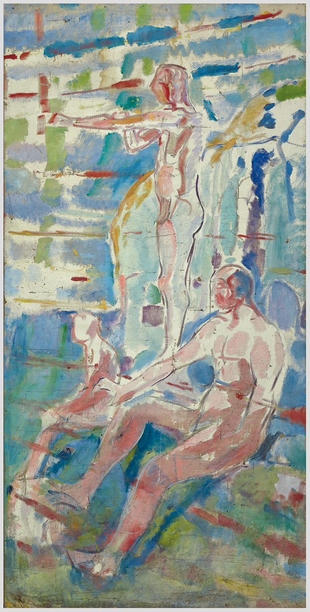 Akustikbild mit einem Motiv von Edvard Munch mit dem Titel "Männer, der Sonne zugewandt"