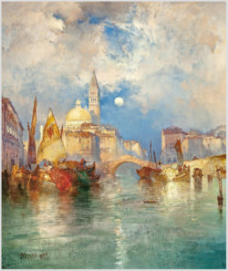 Akustikbild mit einem Motiv von Paul Moran mit dem Titel "Mondaufgang in Venedig"