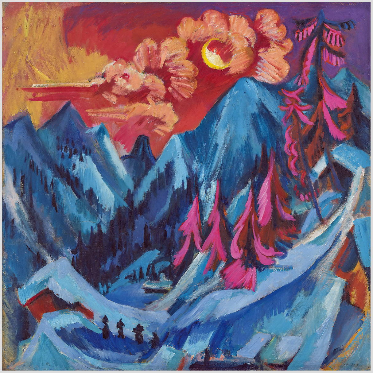 Akustikbild mit einem Motiv von Ernst Ludwig Kirchner mit dem Titel "Winterlandschaft im Mondlicht"