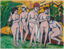 Akustikbild mit einem Motiv von Ernst Ludwig Kirchner mit dem Titel "Frauen im Bade"