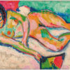 Akustikbild mit einem Motiv von Ernst Ludwig Kirchner mit dem Titel "Liegender Akt mit Fächer"