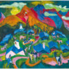 Akustikbild mit einem Motiv von Ernst Ludwig Kirchner mit dem Titel "Staffelalp, Rückkehr der Tiere"