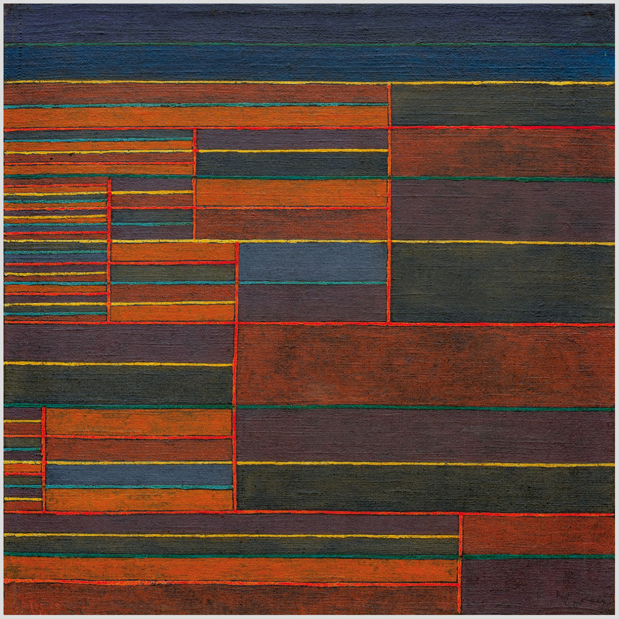Akustikbild mit einem Motiv von Paul Klee mit dem Titel "In der Strömung sechs Schwellen"
