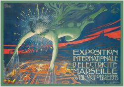 Akustikbild mit einem Motiv von David Dellepiane mit dem Titel "Exposition Internationale D'Electricité 1908"