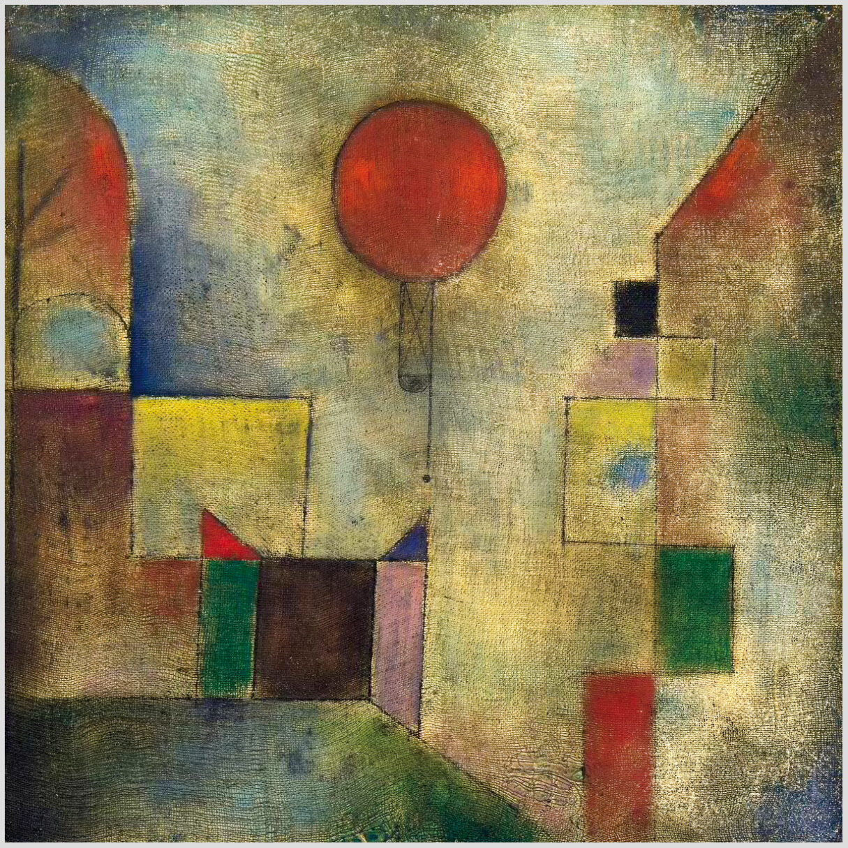 Akustikbild mit einem Motiv von Paul Klee mit dem Titel "Roter Ballon"