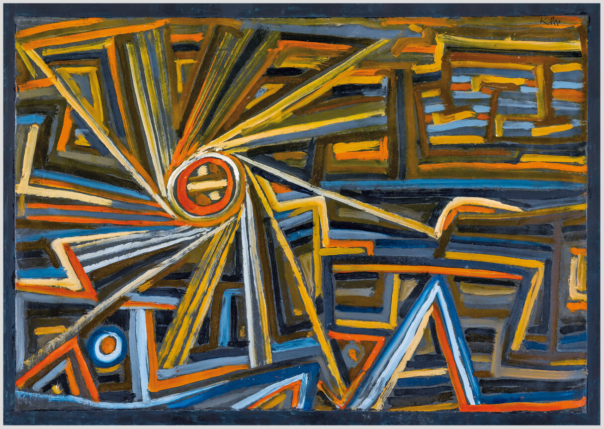 Akustikbild mit einem Motiv von Paul Klee mit dem Titel "Strahlung und Rotation"