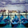 Akustikbild mit einem Motiv von Guido Mayr mit dem Titel "Venedig, blaue Boote"