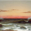 Akustikbild mit einem Motiv von Martin Johnson Heade mit dem Titel "Sonnenuntergang am Meer"