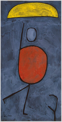 Akustikbild mit einem Motiv von Paul Klee mit dem Titel "Mit Sonnenschirm"