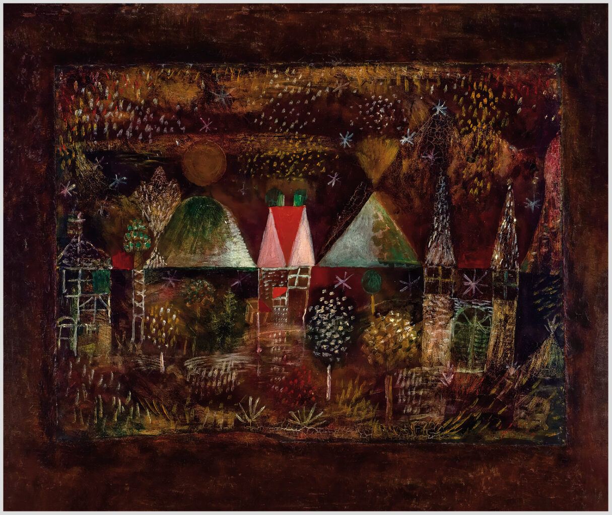 Akustikbild mit einem Motiv von Paul Klee mit dem Titel "Nächtliches Fest"