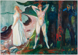 Akustikbild mit einem Motiv von Edvard Munch mit dem Titel "Woman"