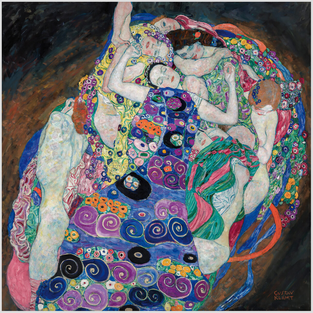 Akustikbild mit einem Motiv von Gustav Klimt mit dem Titel "Die Jungfrau"