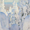 Akustikbild mit einem Motiv von Pekka Halonen mit dem Titel "Winterlandschaft"