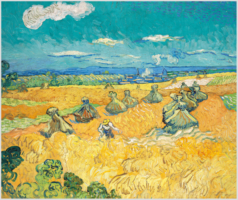Akustikbild mit einem Motiv von Vincent van Gogh mit dem Titel "Weizenfeld mit Schnitter"