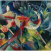 Akustikbild mit einem Motiv von Franz Marc mit dem Titel "Reh im Blumengarten"