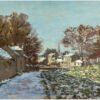 Akustikbild mit einem Motiv von Claude Monet mit dem Titel "Schnee in Argenteuil"