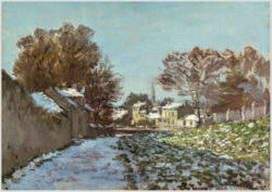 Akustikbild mit einem Motiv von Claude Monet mit dem Titel "Schnee in Argenteuil"