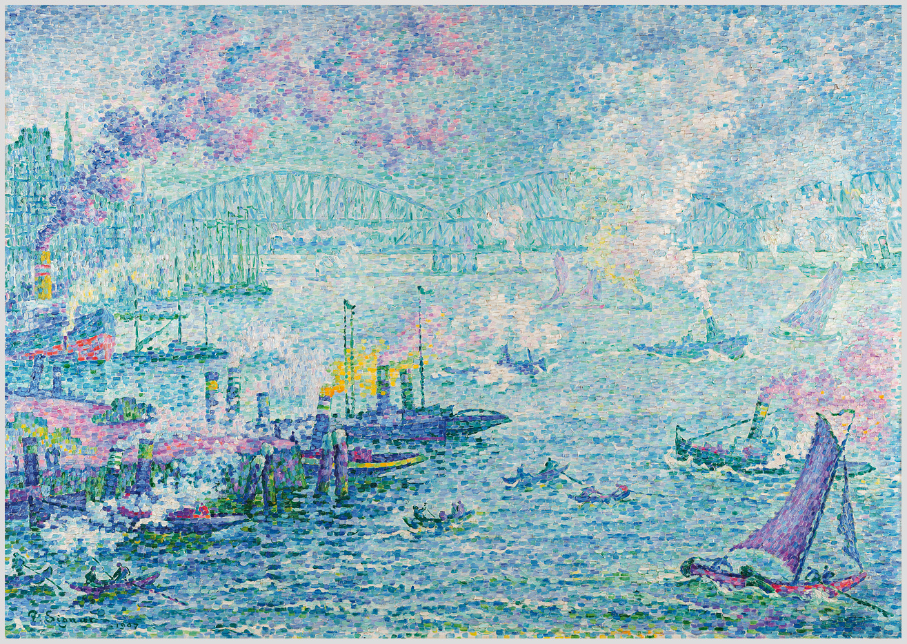 Akustikbild mit einem Motiv von Paul Signac mit dem Titel "Der Hafen von Rotterdam"