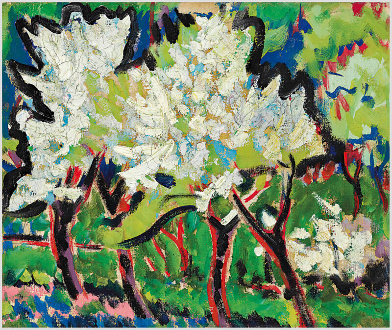 Akustikbild mit einem Motiv von Ernst Ludwig Kirchner mit dem Titel "Blühende Bäume"